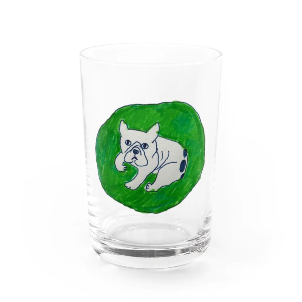 toadのフレンチブルドッグのジャックくん Water Glass :front