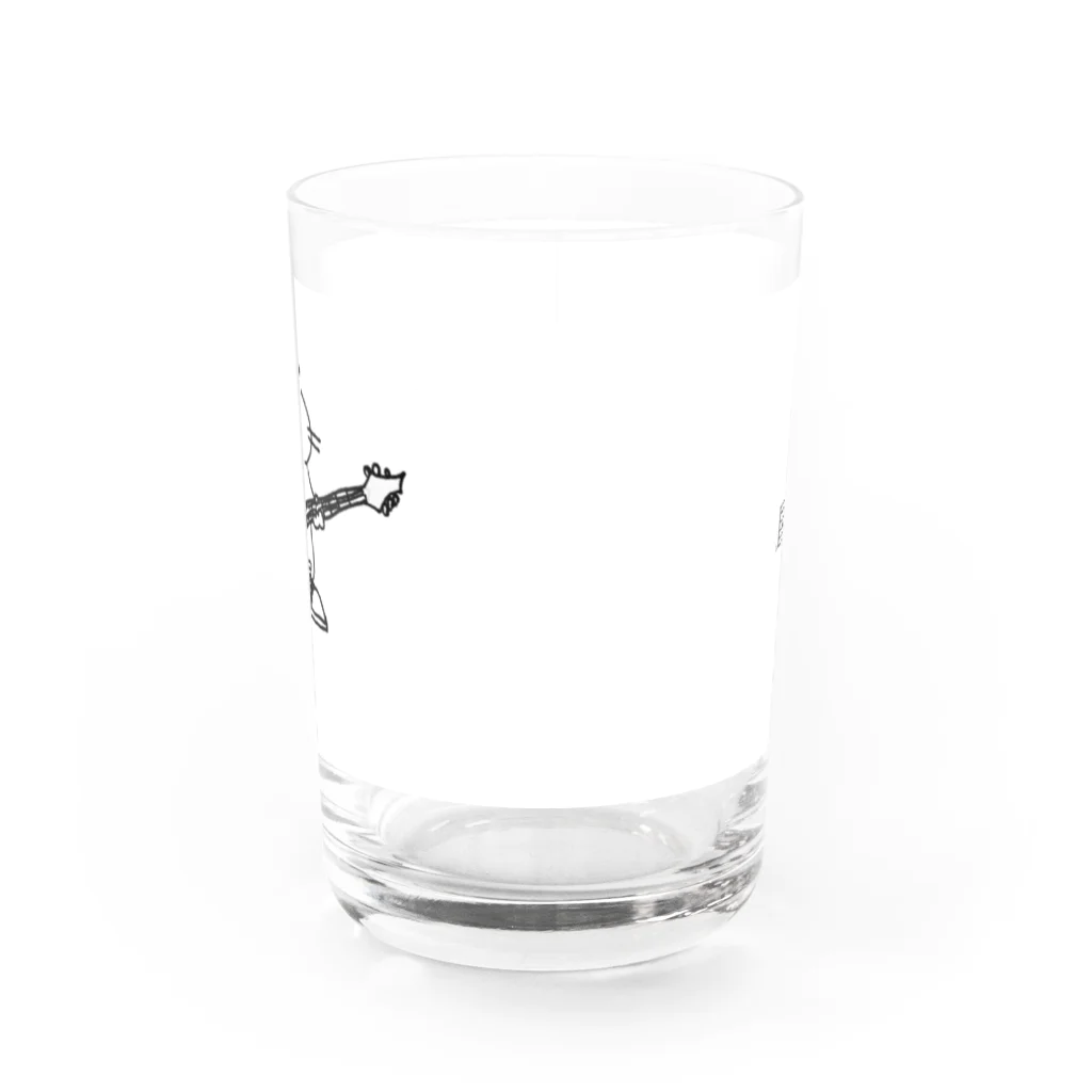 目黒 しおりグッズショップのNo.８ もち子と君のギターグラス　 Water Glass :front