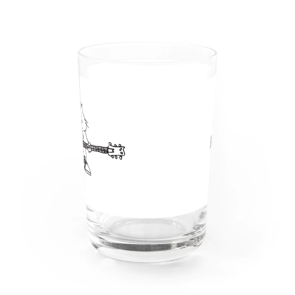 目黒 しおりグッズショップのNo.9 もち子と君のギターグラス　 Water Glass :front