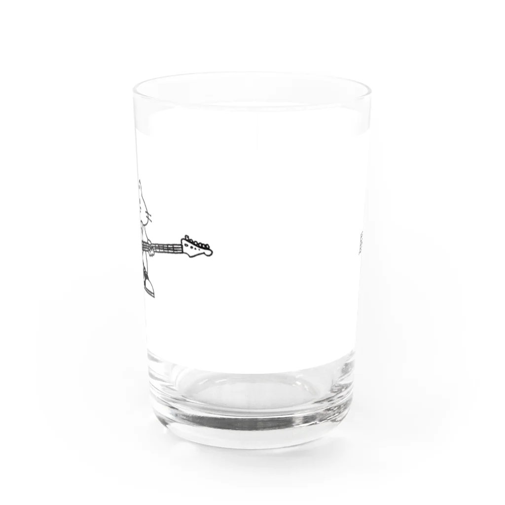 目黒 しおりグッズショップのNo.11 もち子と君のギターグラス　 Water Glass :front