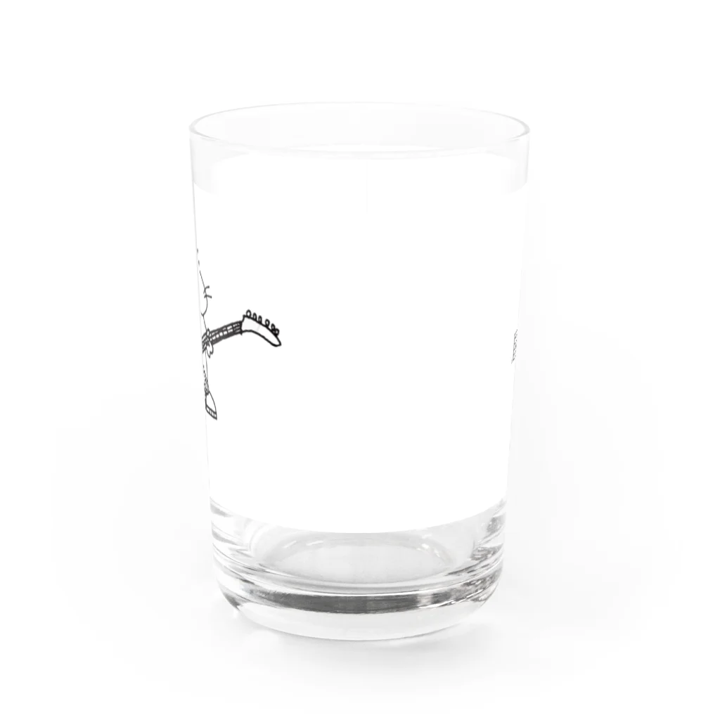 目黒 しおりグッズショップのNo.16 もち子と君のギターグラス　 Water Glass :front