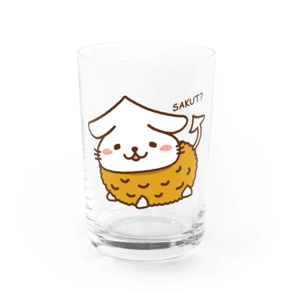 トムトムプリンのいかねこ「イカフライ」 Water Glass :front