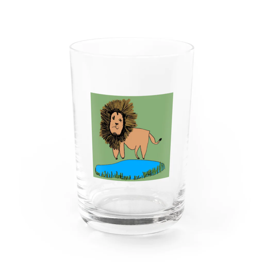 kaz_eのLION HAIR Water Glass :front