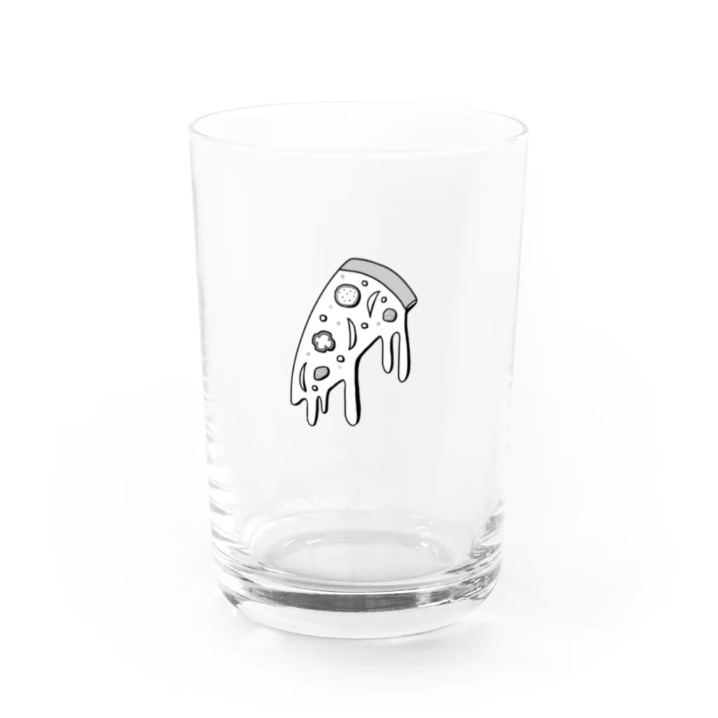 ひそかのおみせやさんのピザって10回言ってみ？ Water Glass :front