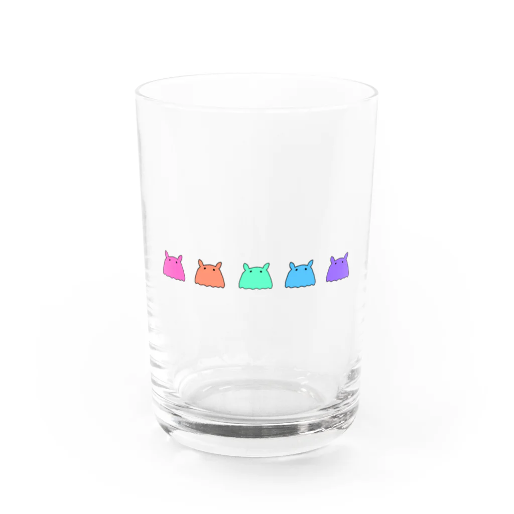 💤ゆめみごこち💤の虹のメンダコちゃんず Water Glass :front