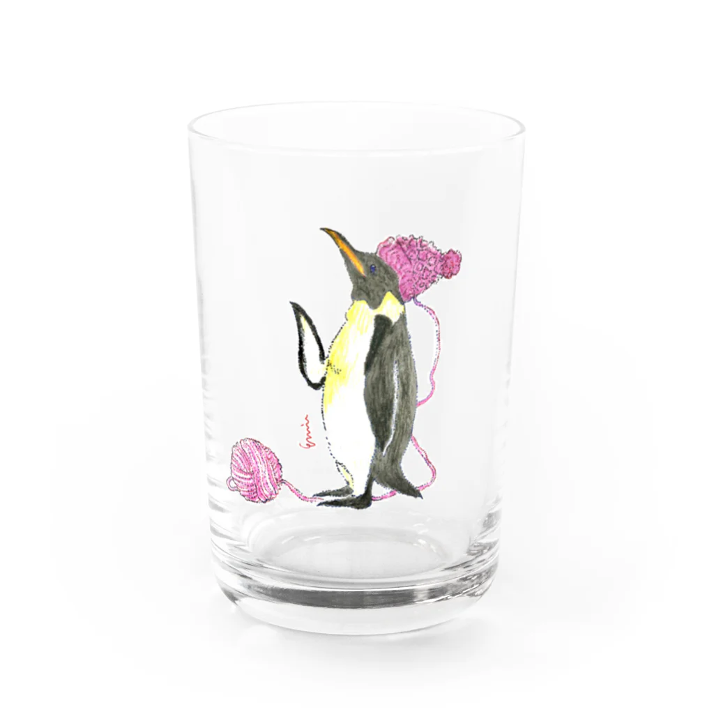 Emiのスズリのペンギン Water Glass :front