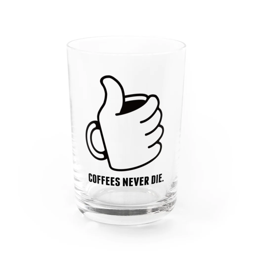 あおいろらじおの"コーヒーは死なせない"C Water Glass :front