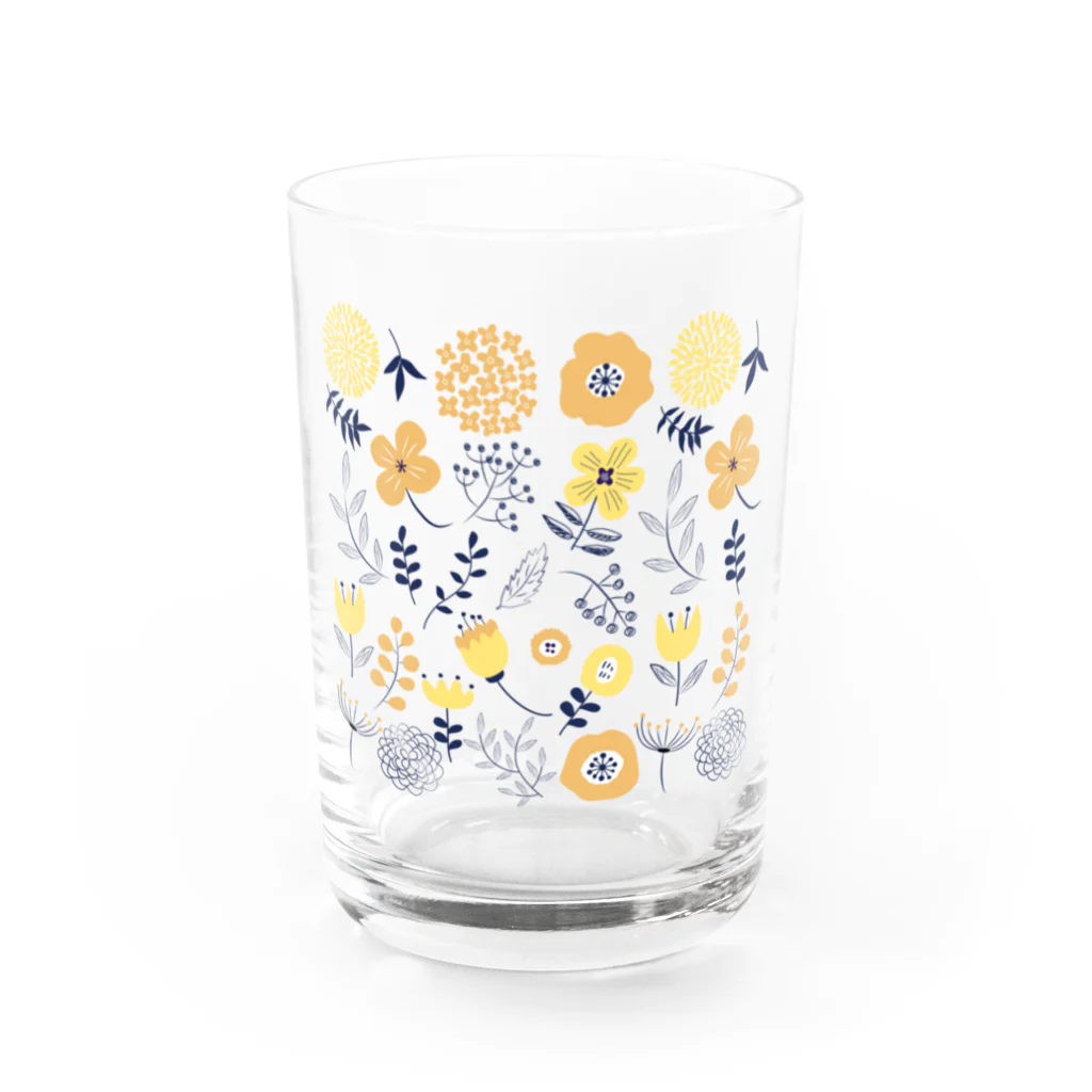 yumeyumeの北欧風花柄 グラス前面