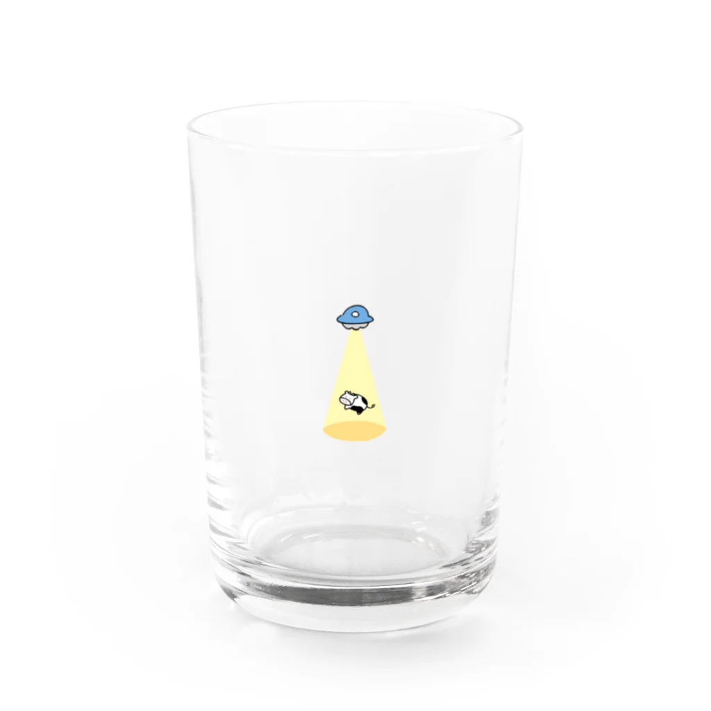 あゆかんのキャトられうしさん Water Glass :front