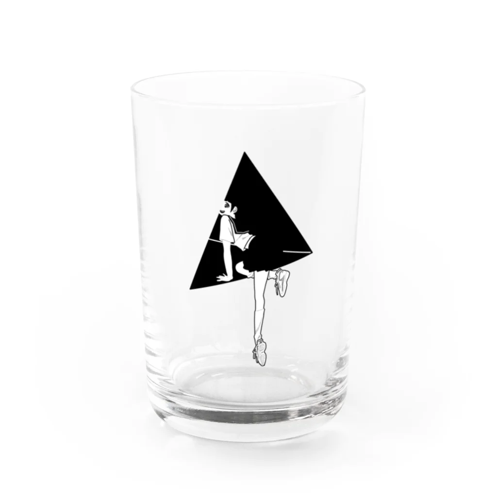 ぽんぽこぽんのsankaku Water Glass :front