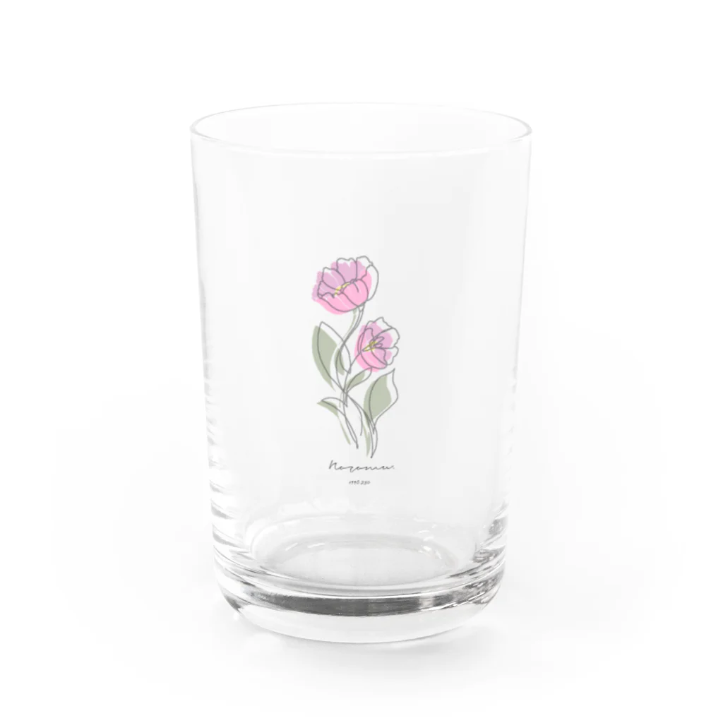 あすこたのFlower -WEST pink- Water Glass :front