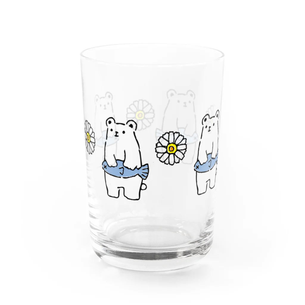 美味しいペンギンのしろくまミルク Water Glass :front