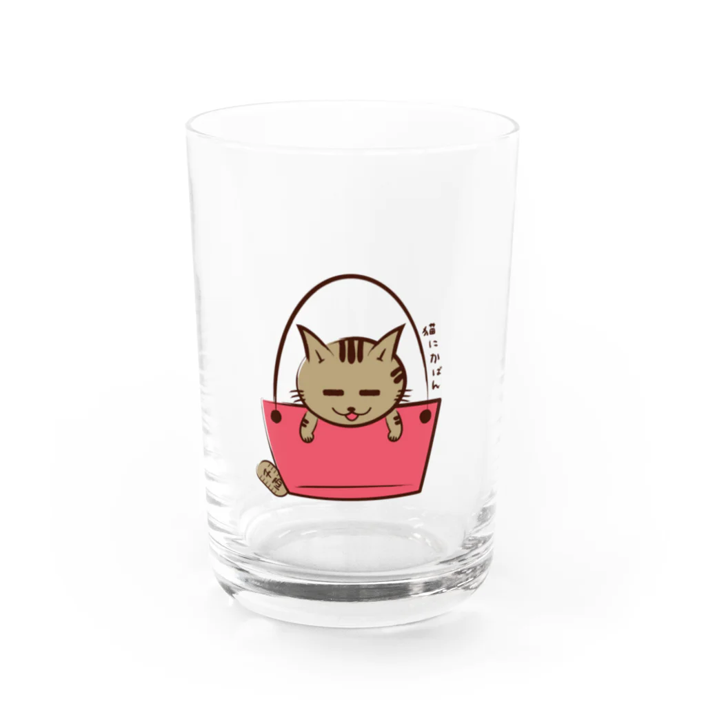 アート工房ほじゃひの猫にカバン Water Glass :front