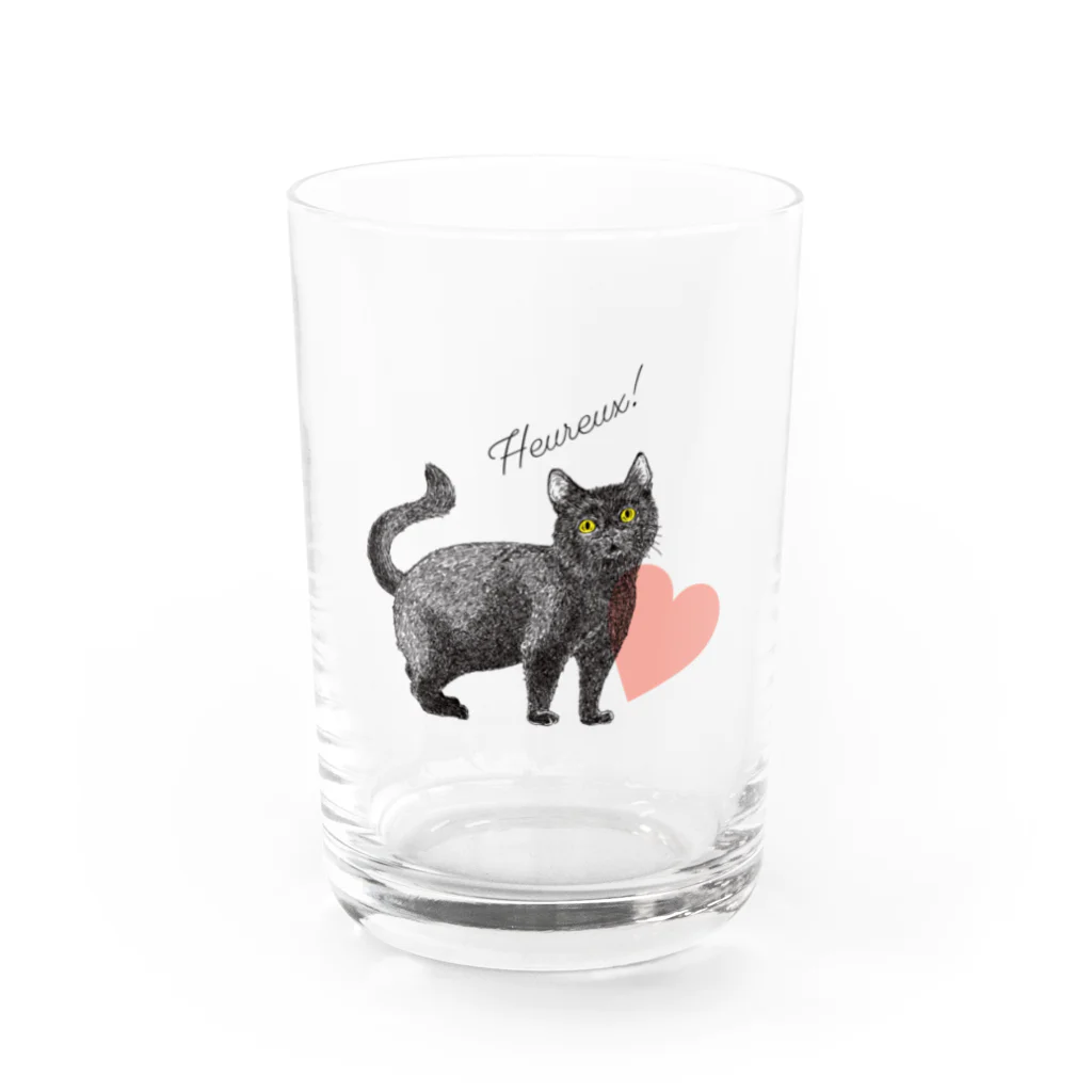 nemunoki paper itemの幸せの黒猫 Water Glass :front