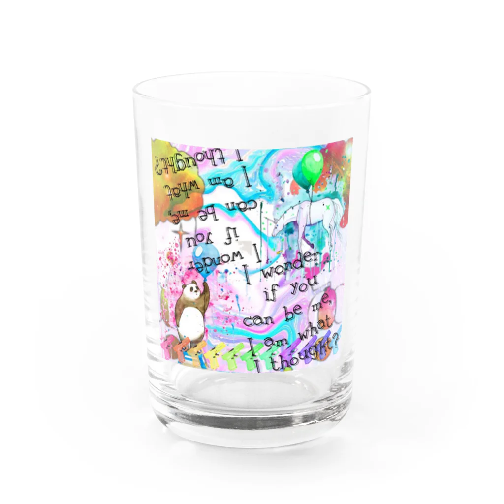 Yellow birD.のパステルパンダ Water Glass :front
