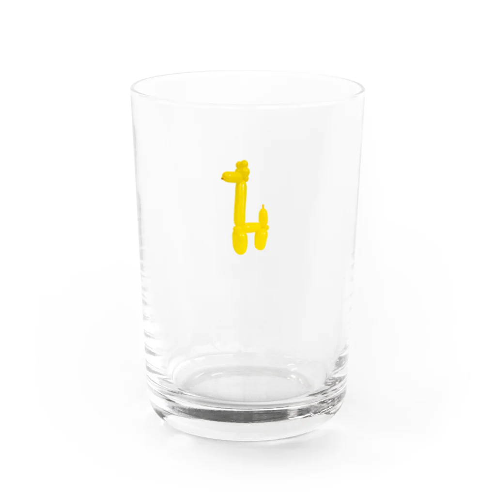 愛着バグのきりん風船 Water Glass :front