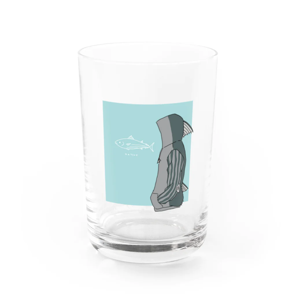 ぴーやまの鰹 Water Glass :front