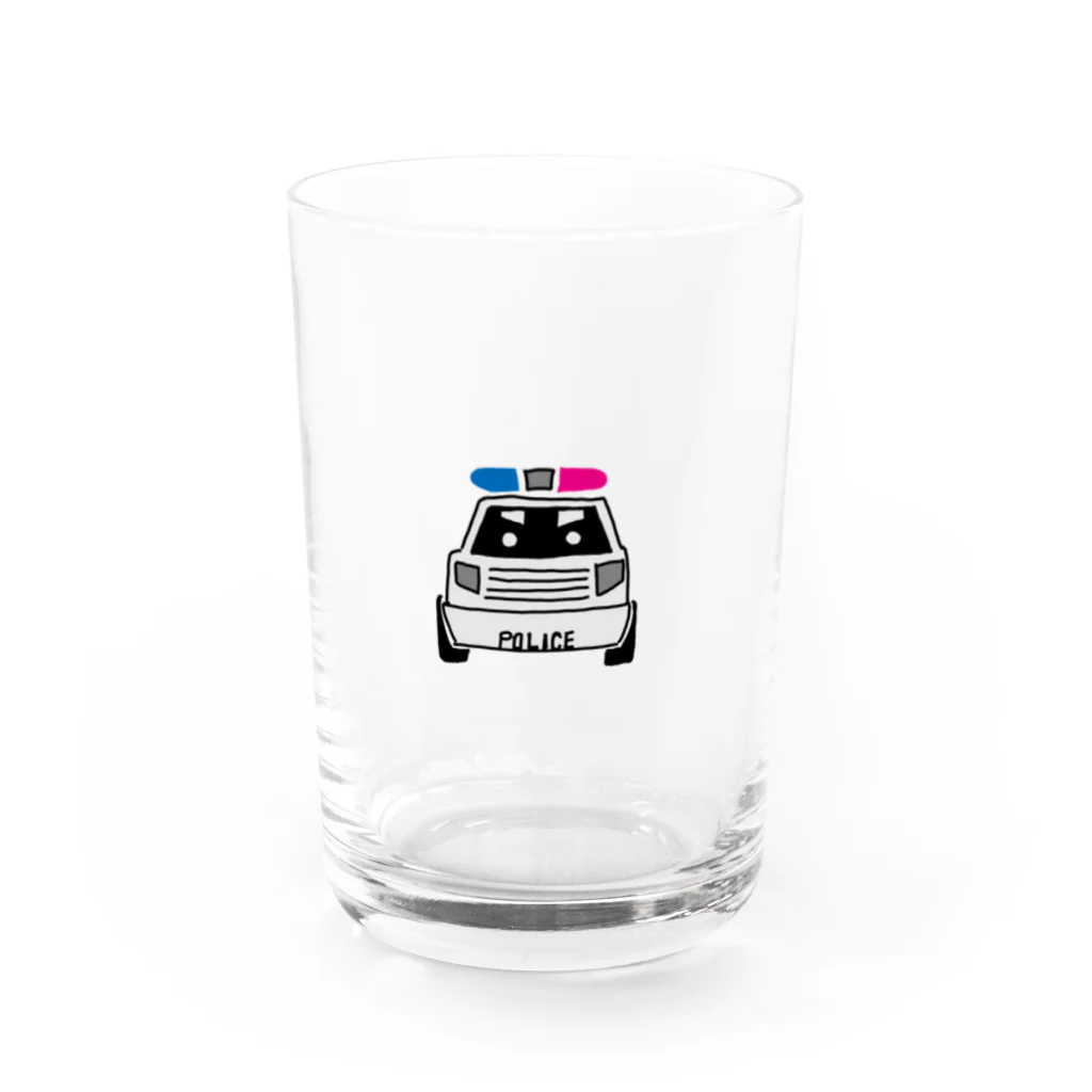 kyan-dog shopのパトカー Water Glass :front