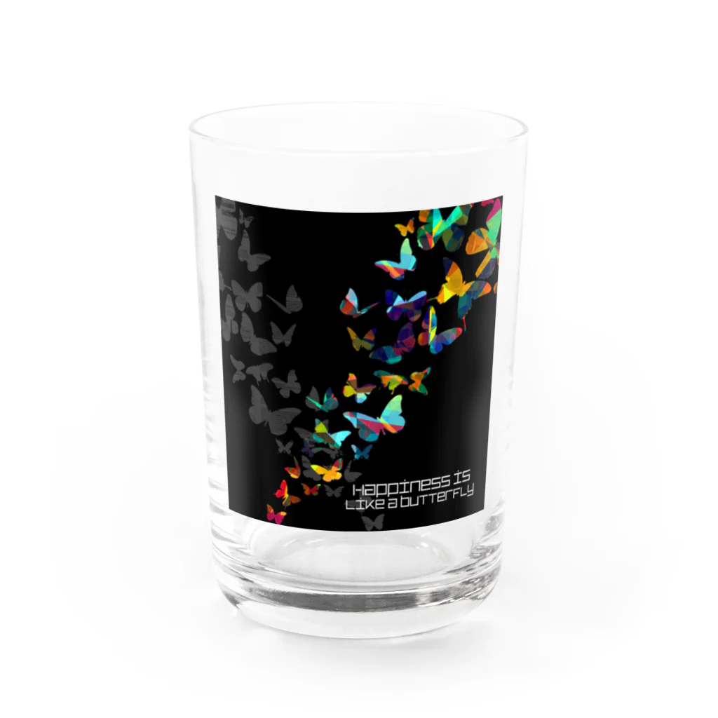 AKI*の蝶のオリジナルデザイン Water Glass :front