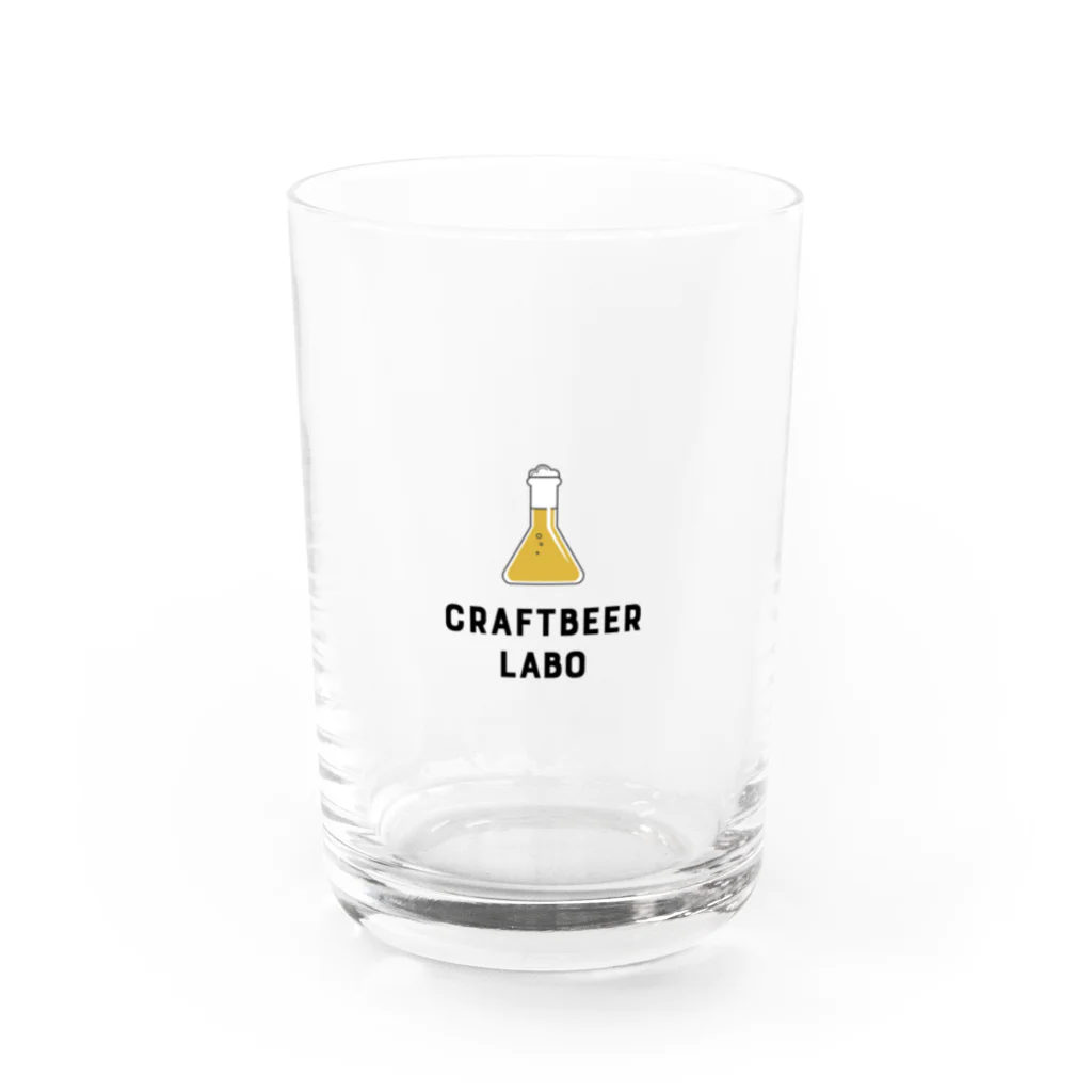 小太りのロゴ入りビアグラス  Water Glass :front