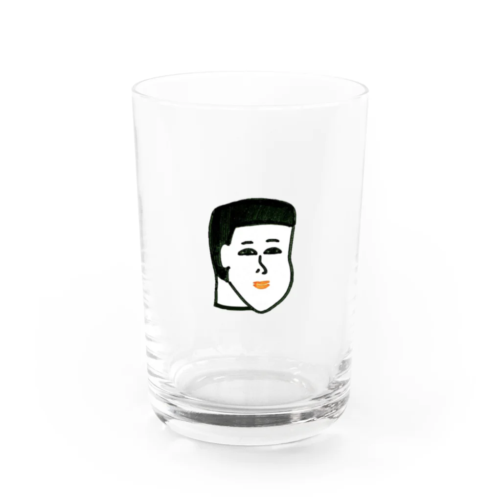 わやたにのにんまりモミアゲ坊や Water Glass :front