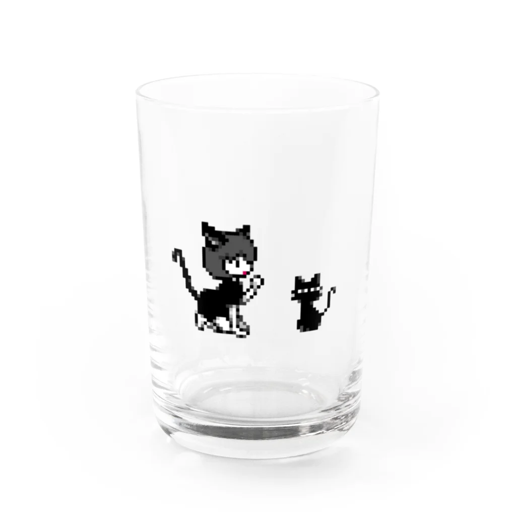 Drawing Kitchenのドットガール＆キャット Water Glass :front