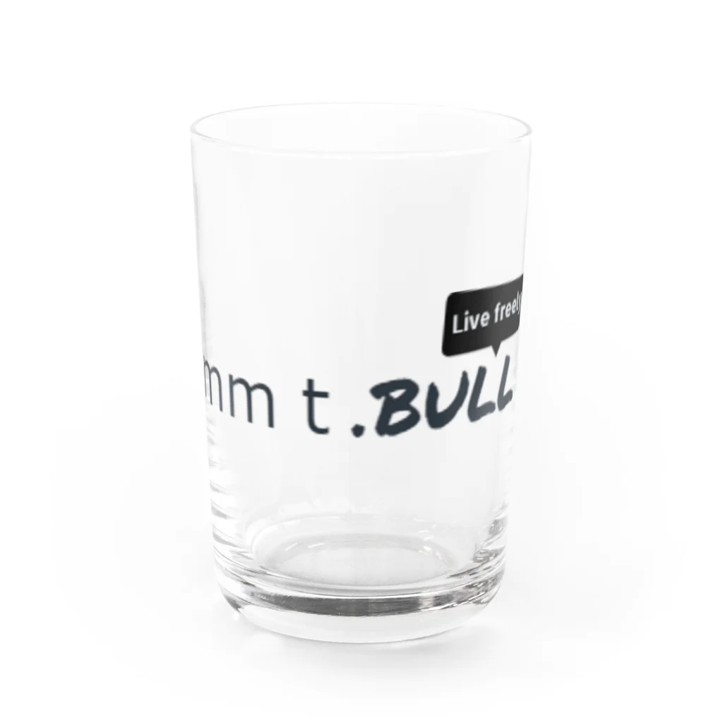 愛犬のドッグフード代を稼ぐTシャツ屋さんのロゴのみ Water Glass :front