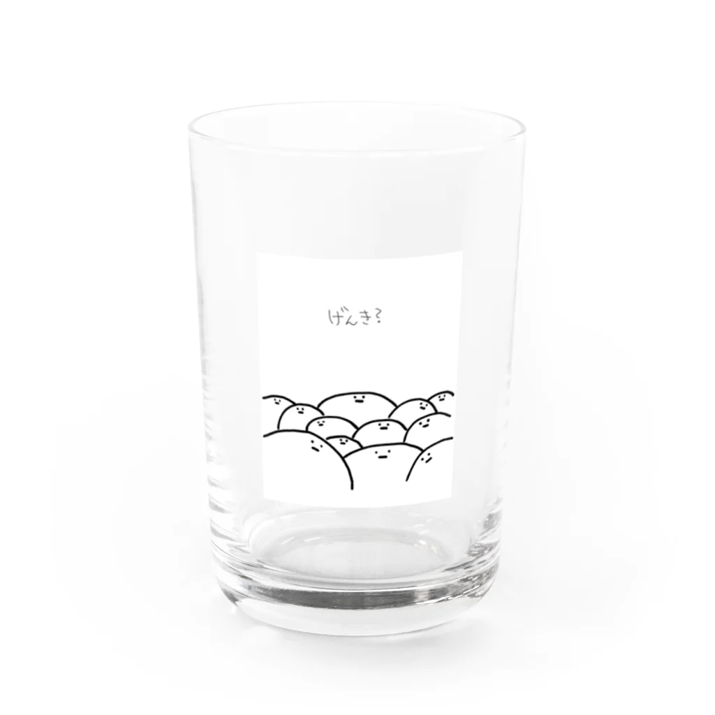 ねしこくんしょっぷ。の飲むたび問いかけてくるねしこくんグラス Water Glass :front