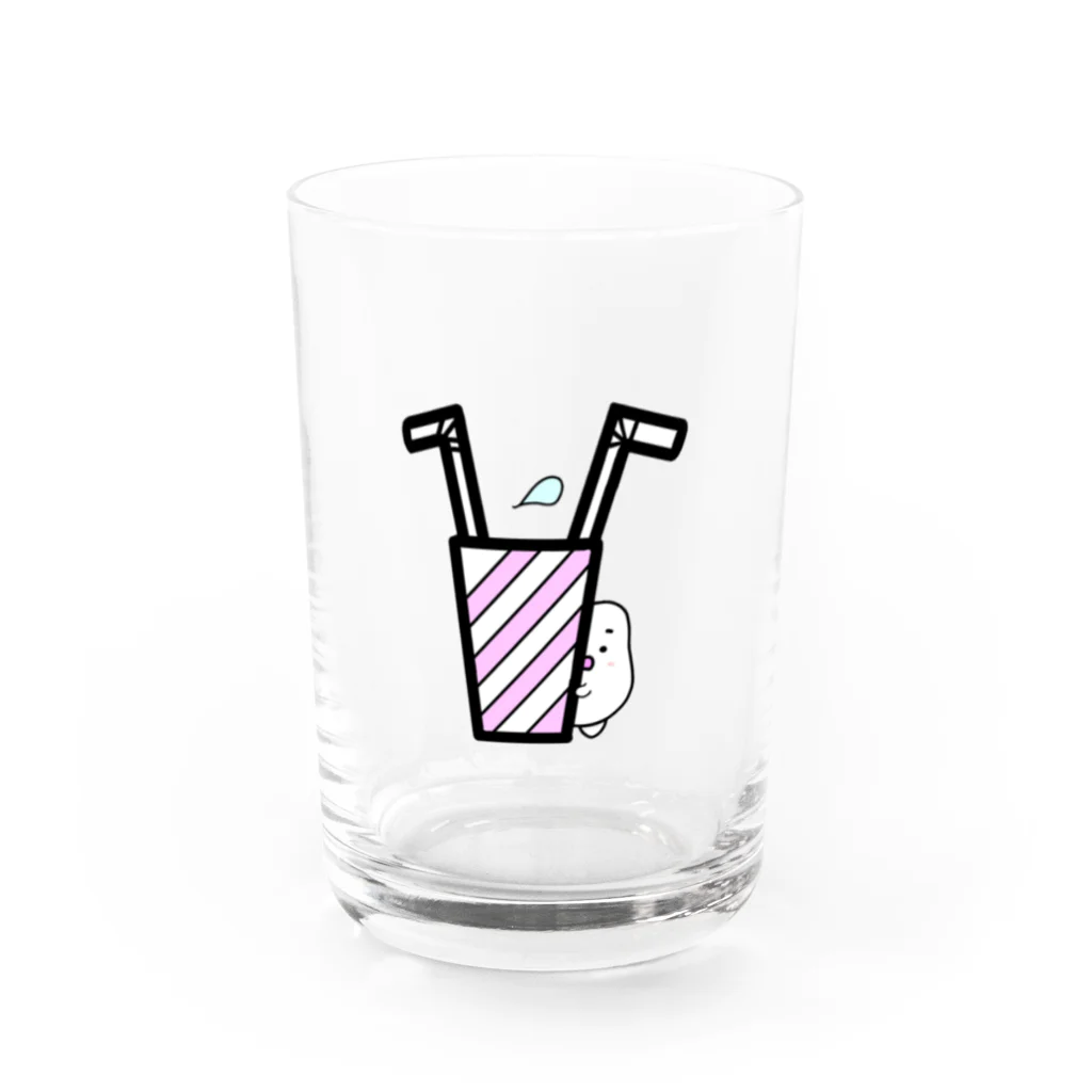 相乗効果 閑歳のおはごじゃショップのkApple×おコメくん Water Glass :front