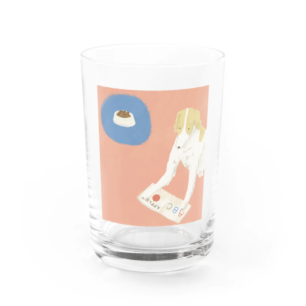 きなのドッグフードで頭がいっぱい Water Glass :front