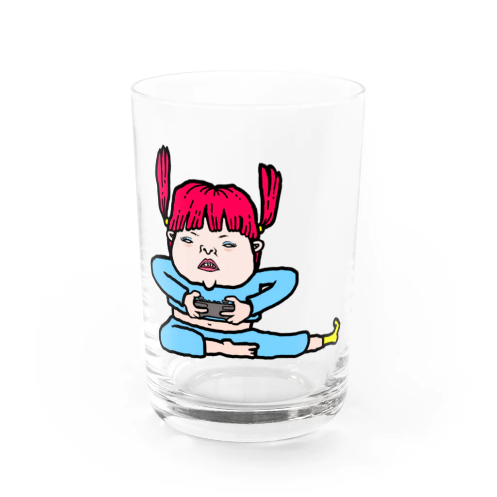 ぐるぐるおすしの外出自粛ゲーム熱中少女 Water Glass :front