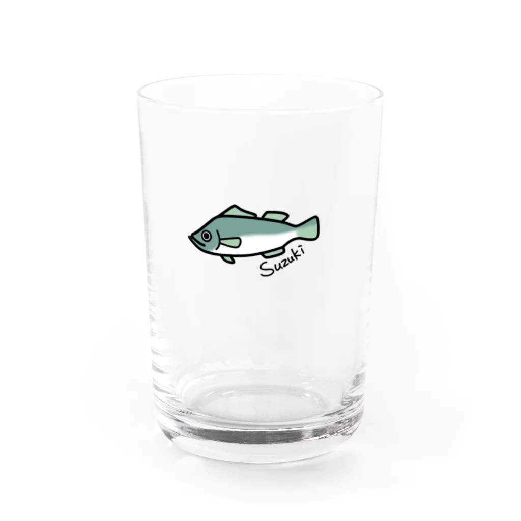 おさかなくんのシーバスくん Water Glass :front