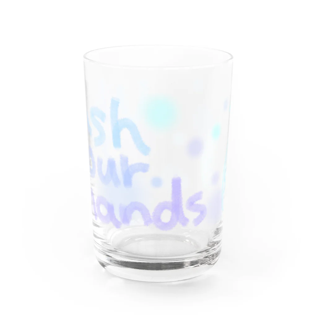 shop reikaの手洗いしようWash your hands Water Glass :front