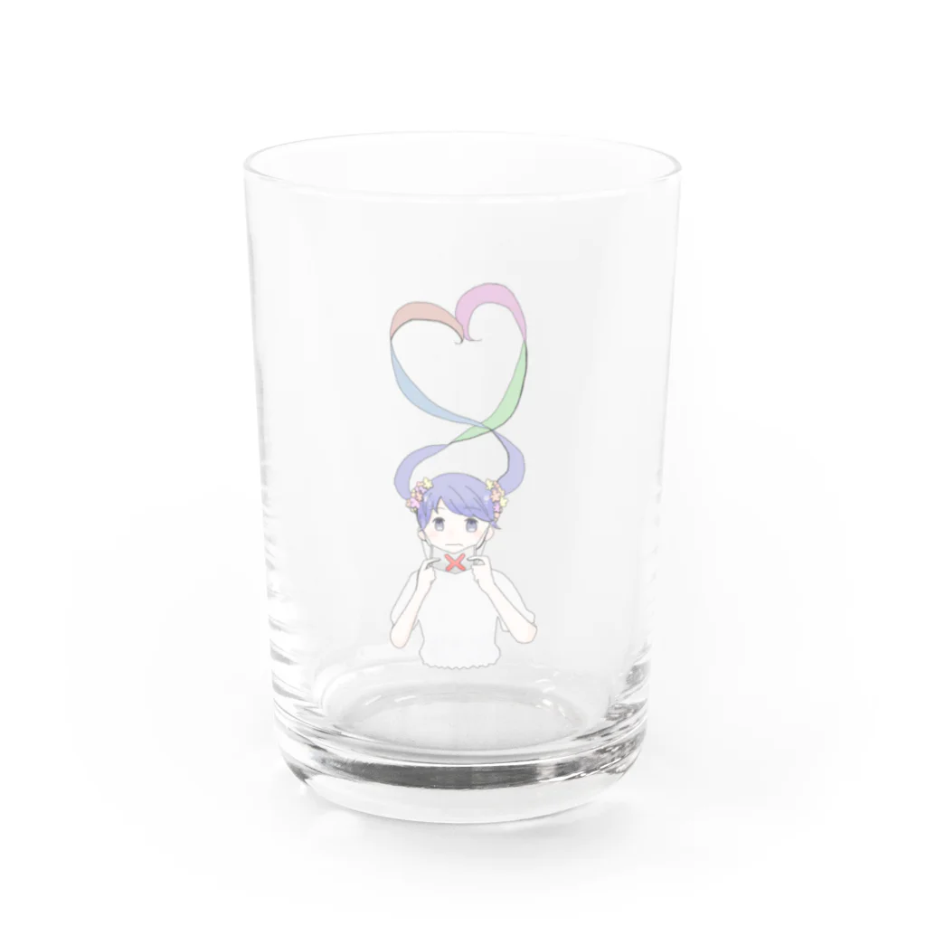 とことこのショップの伝わっちゃう人 透過版 Water Glass :front