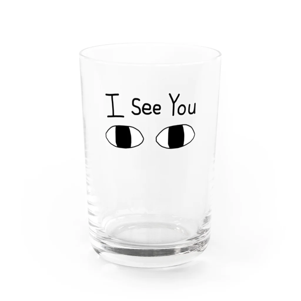 冷蔵庫のI see You (お前を見ているぞ) Water Glass :front