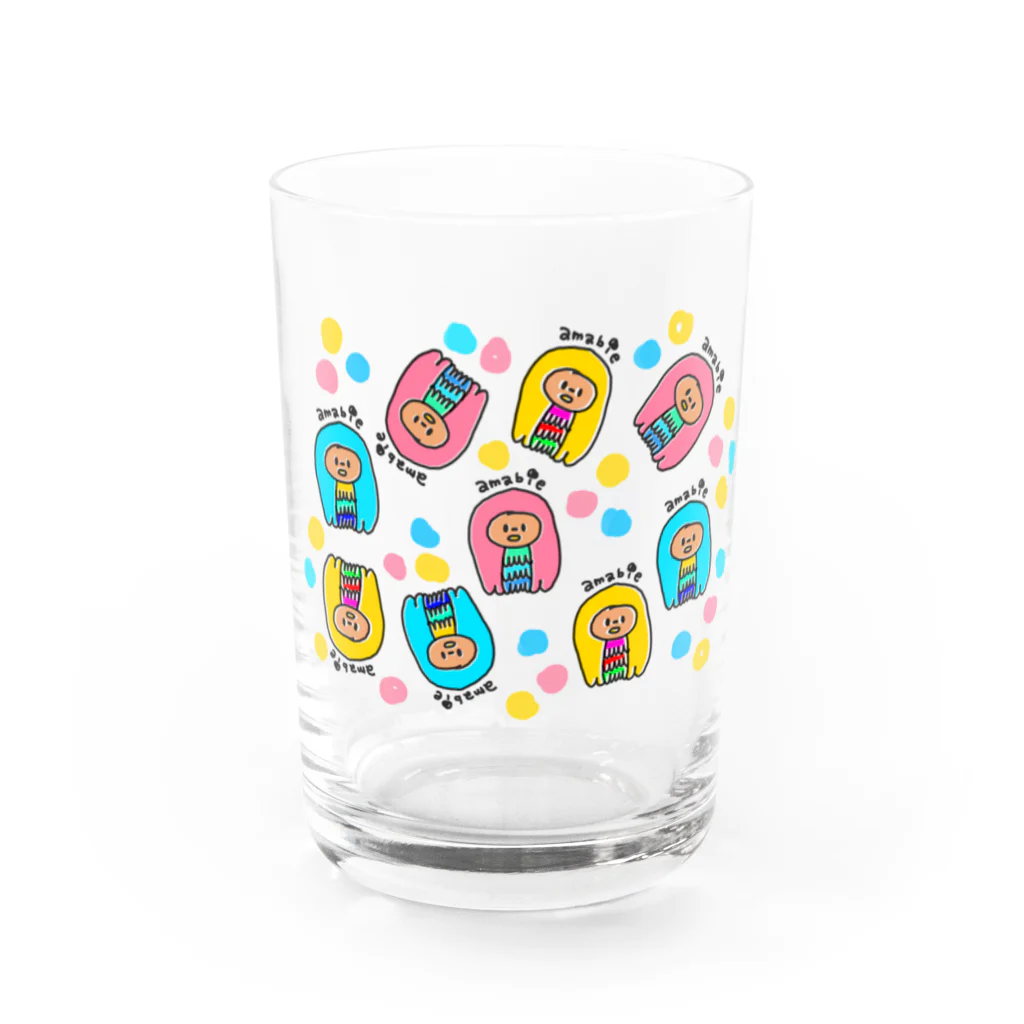 モンスターパークのアマビエちゃん Water Glass :front