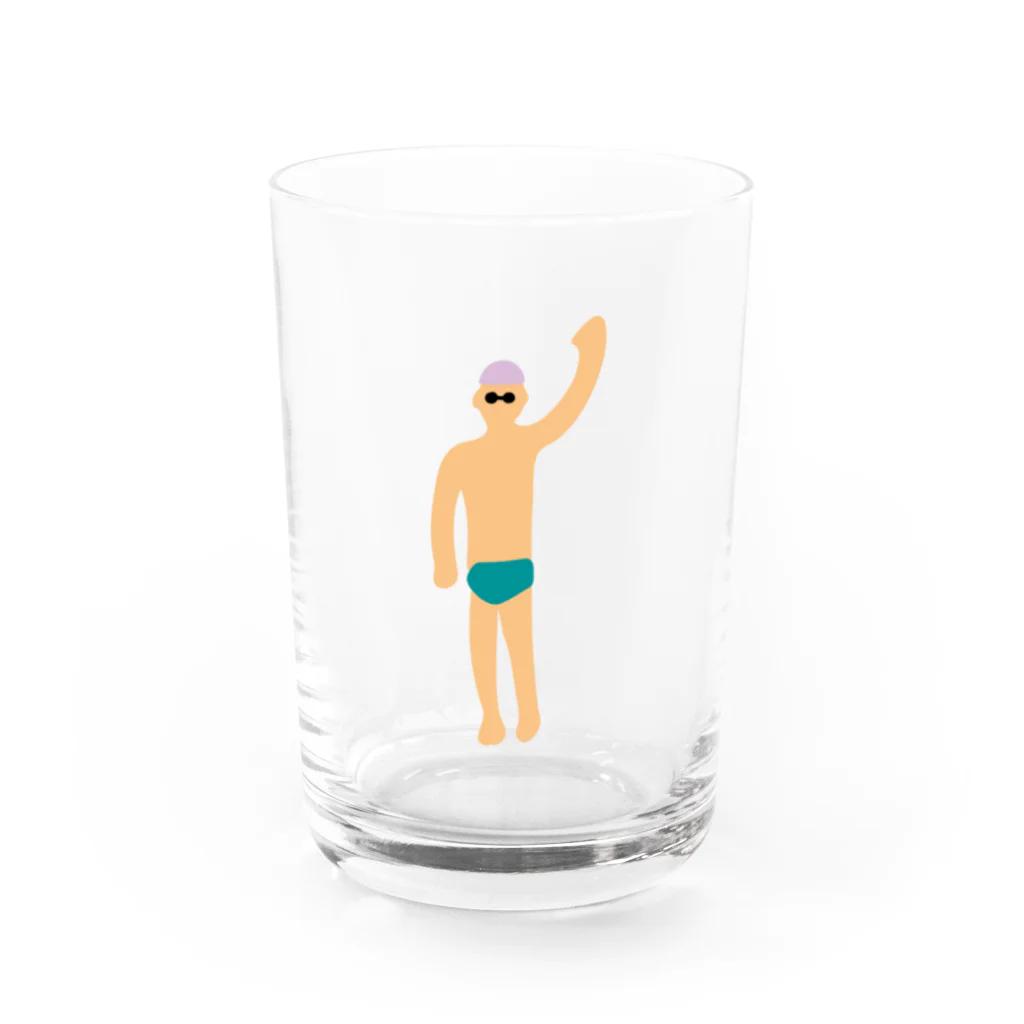 Earthlingの地球人（水泳男子） Water Glass :front