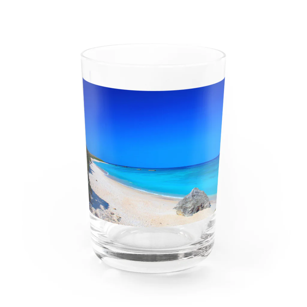 南ぬ楽園「ぱいぬらくえん」の波照間島　ニシ浜 Water Glass :front