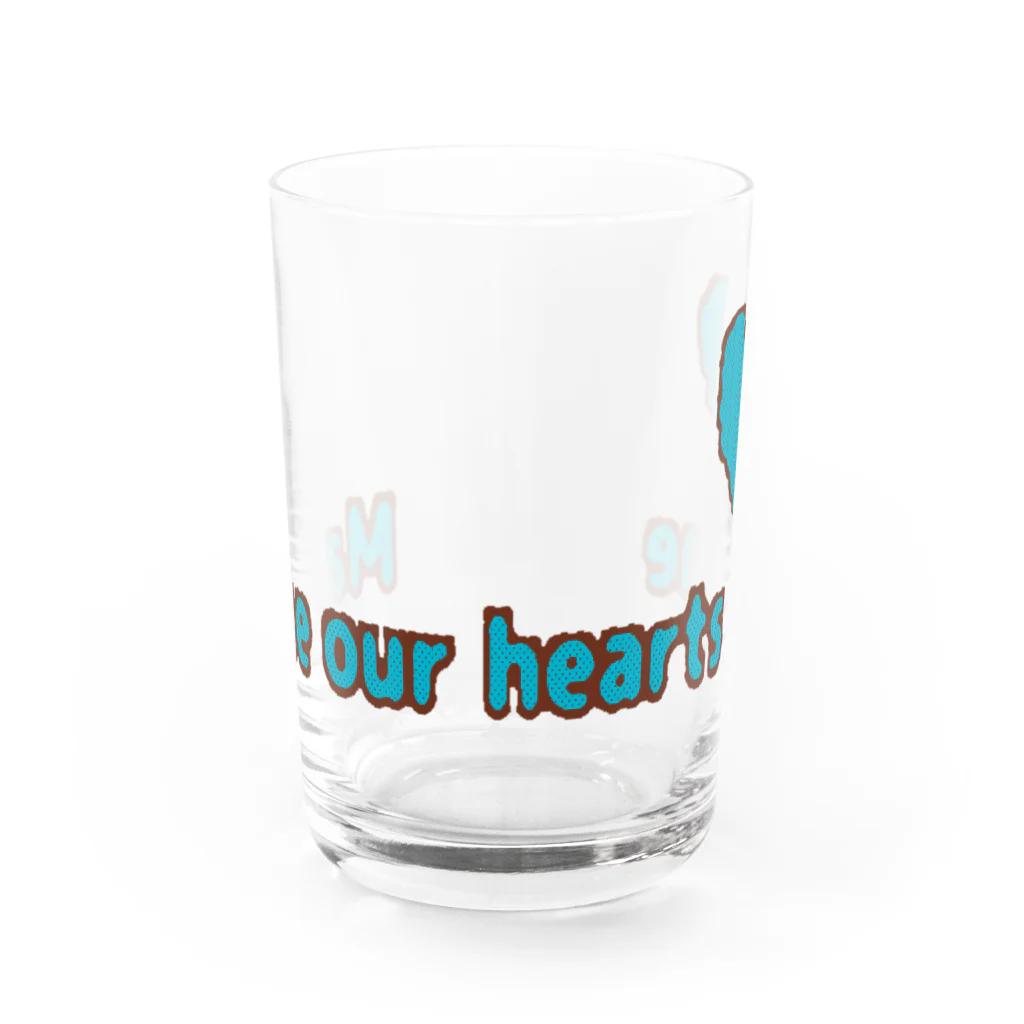 Thank you for your timeのMake our hearts one Water Glass :front