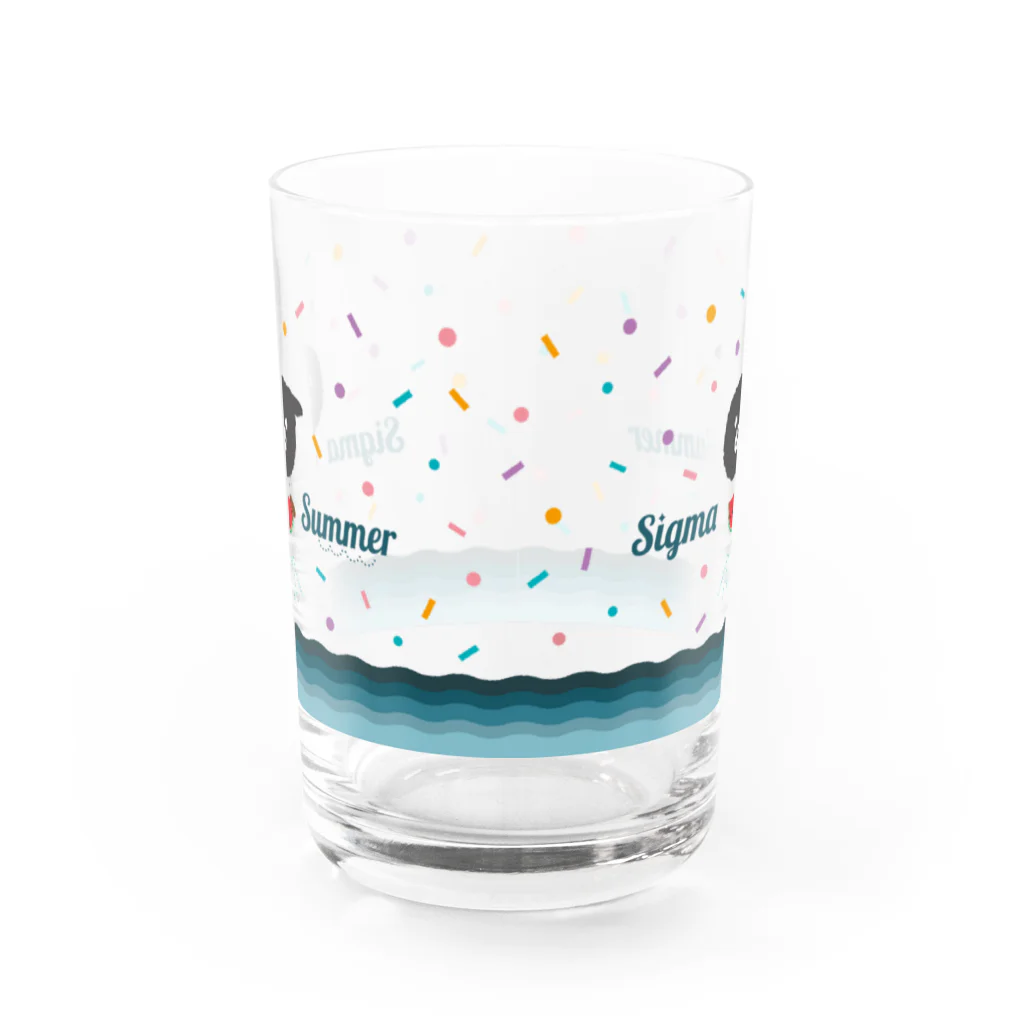 azu_sigmadesignのしぐまsummer Water Glass :front