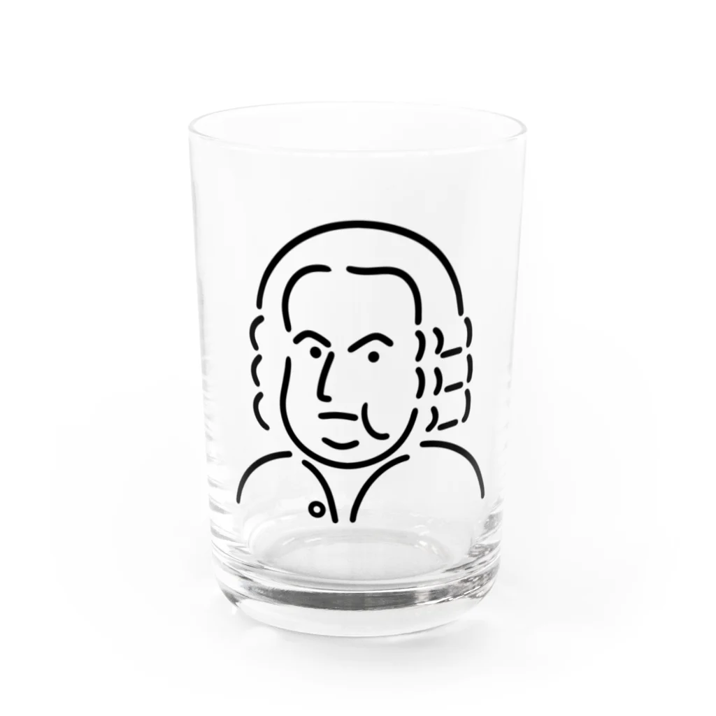 Aliviostaのバッハ イラスト 3 Water Glass :front