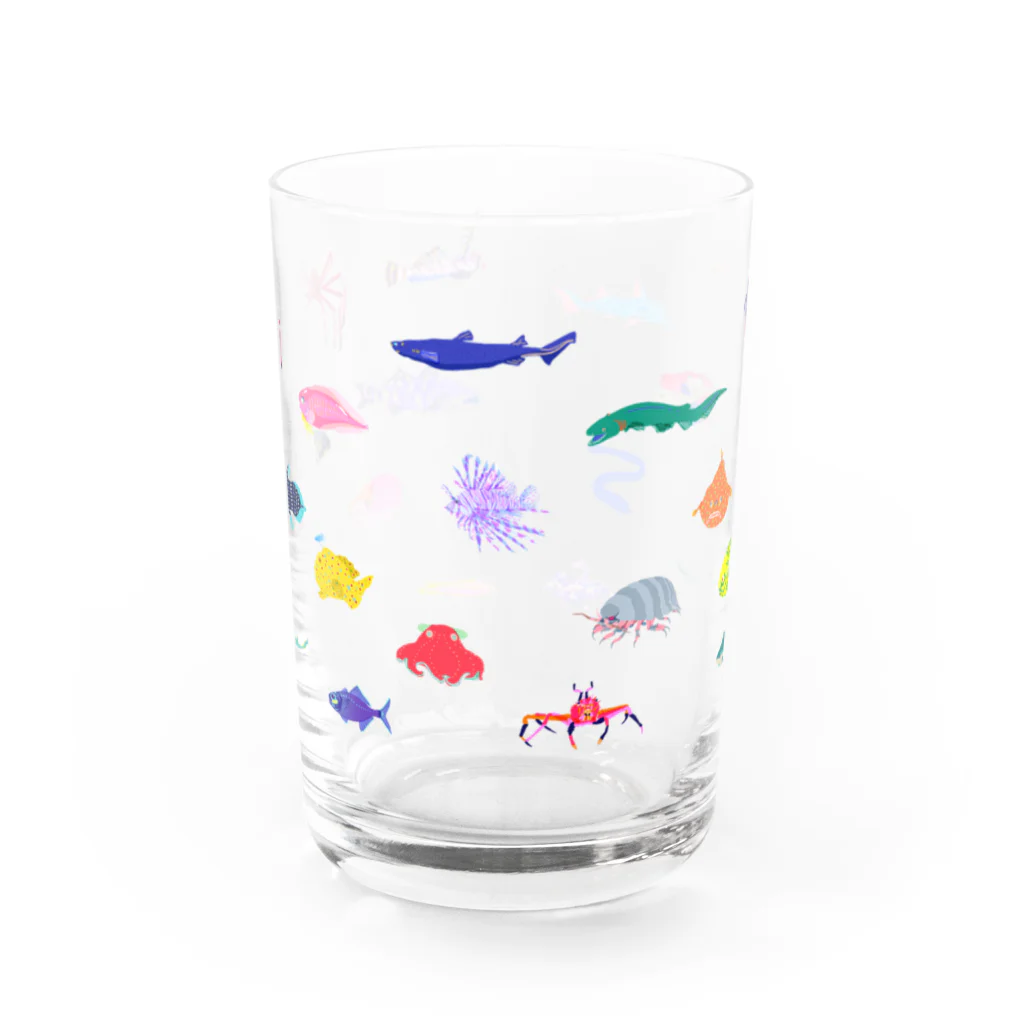 kyotsubeのカラフル深海生物 Water Glass :front