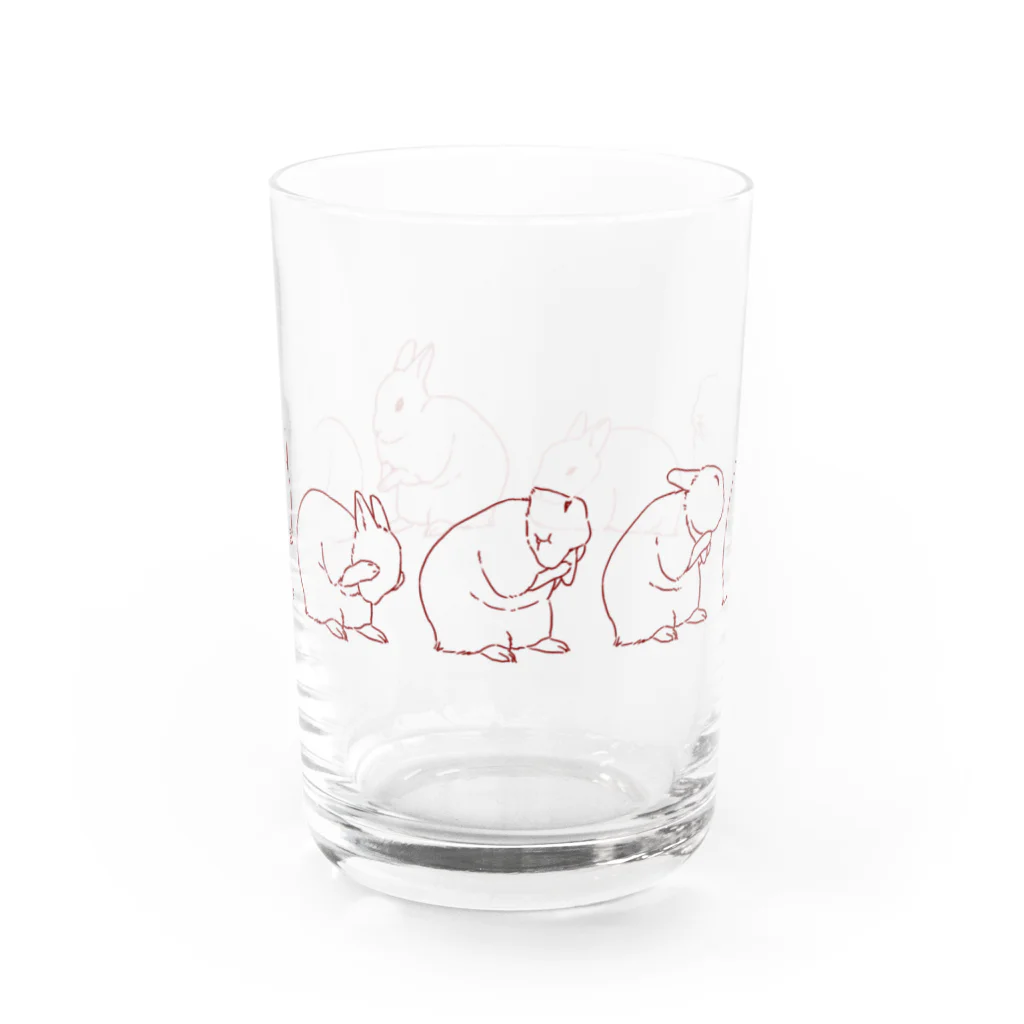 Usagi Kawaiiのくしくしうさぎ Water Glass :front