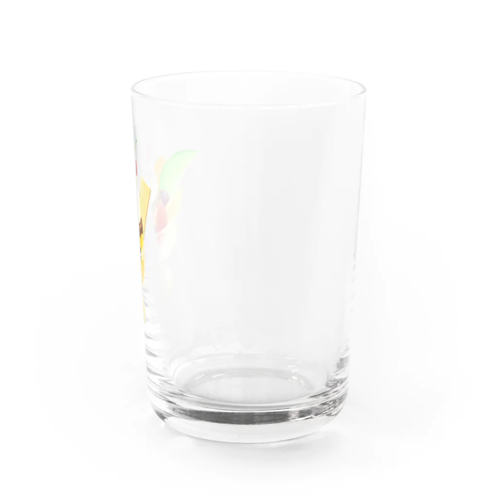 文鳥グッズのお店のプリンアラモード文鳥 Water Glass :front