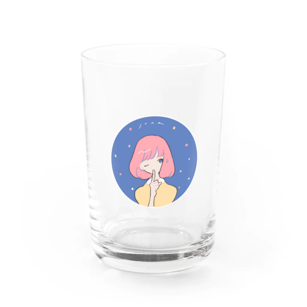 りももんがの星夜のひみつ Water Glass :front