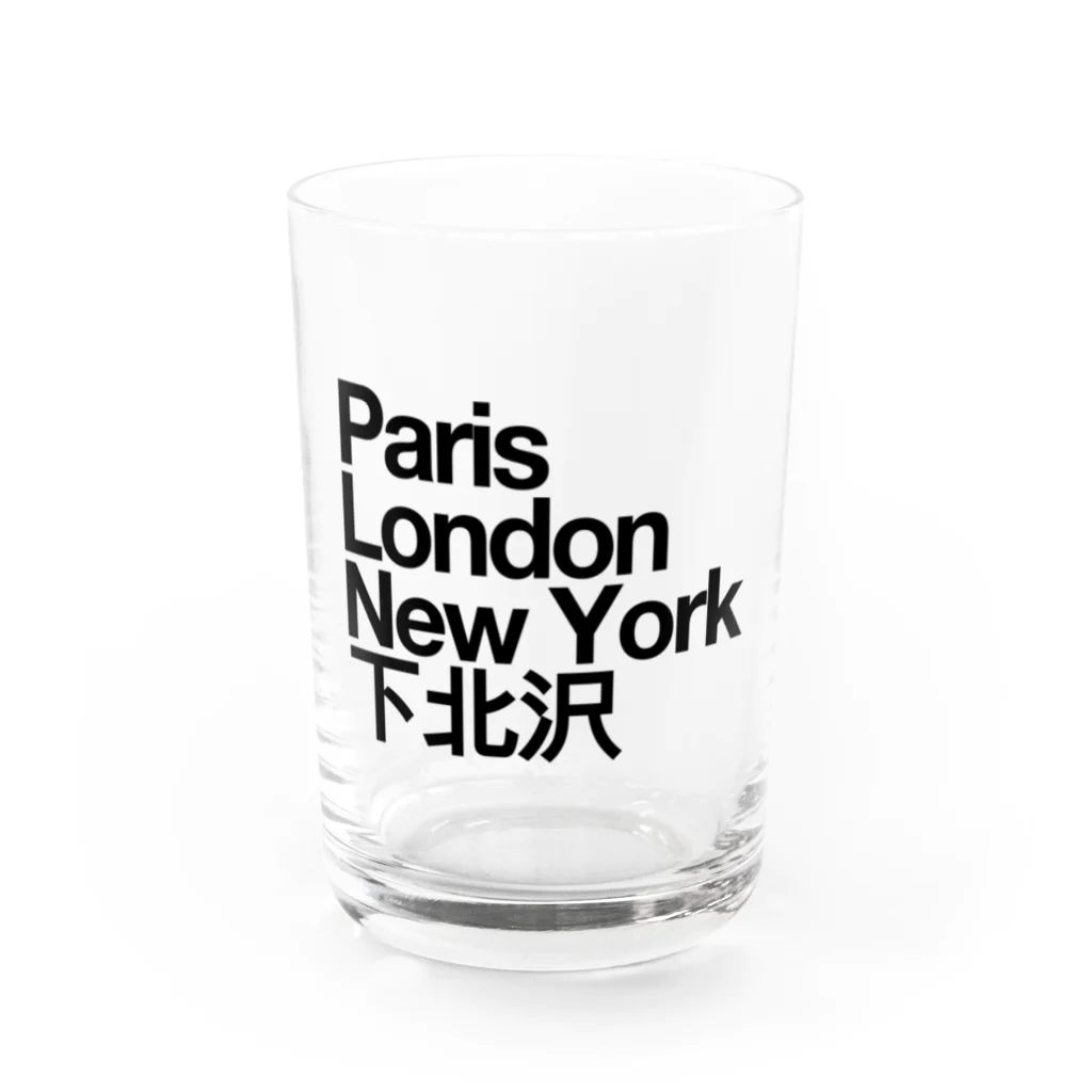 東京奮起させるの下北沢 Paris London New York Water Glass :front