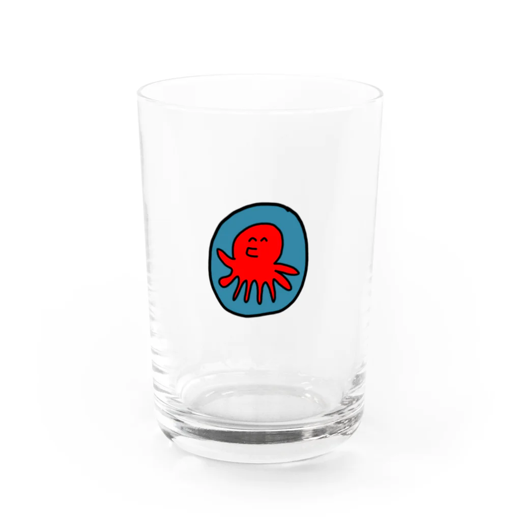 皐アイスの海-タコ Water Glass :front