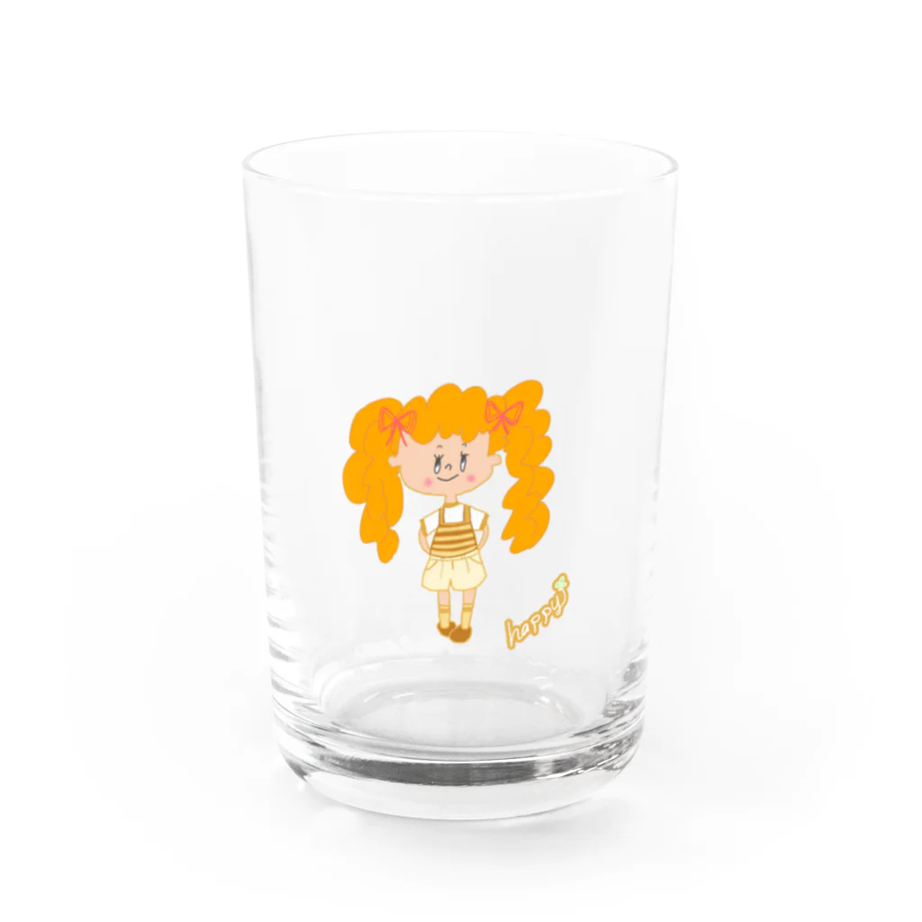 akipom★のhappy!ガール！ジェシー。 Water Glass :front