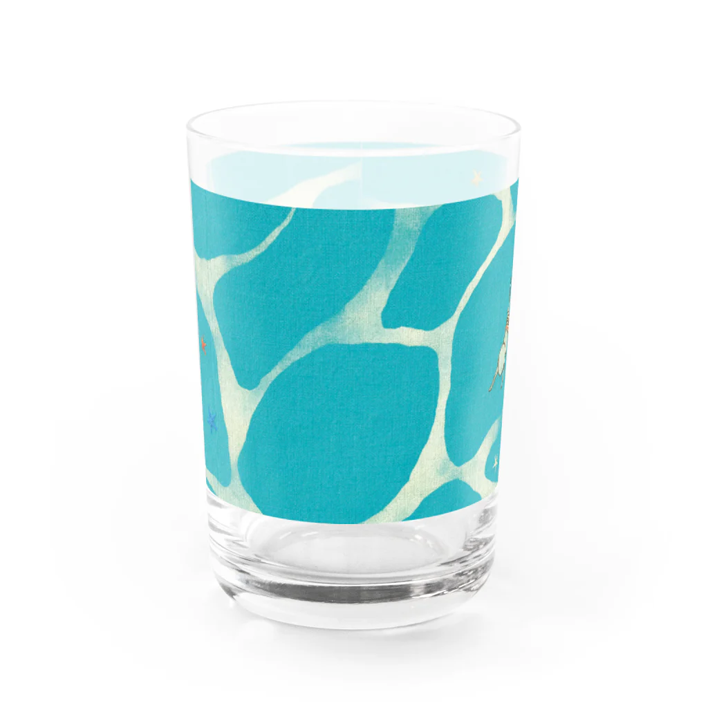 綾ウレシカの波間でゆらゆら Water Glass :front