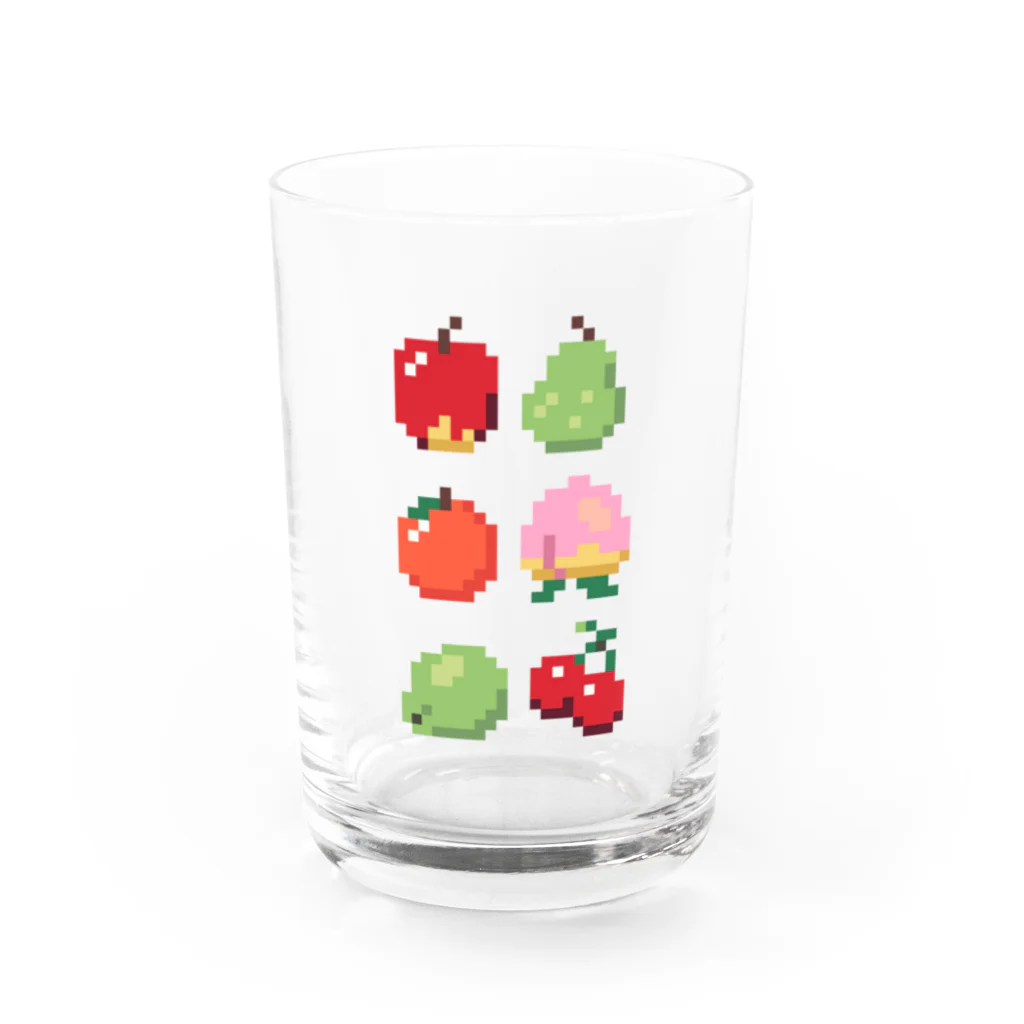 DOT DOT DOT by 宗のりこのドット絵フルーツ タテ Water Glass :front